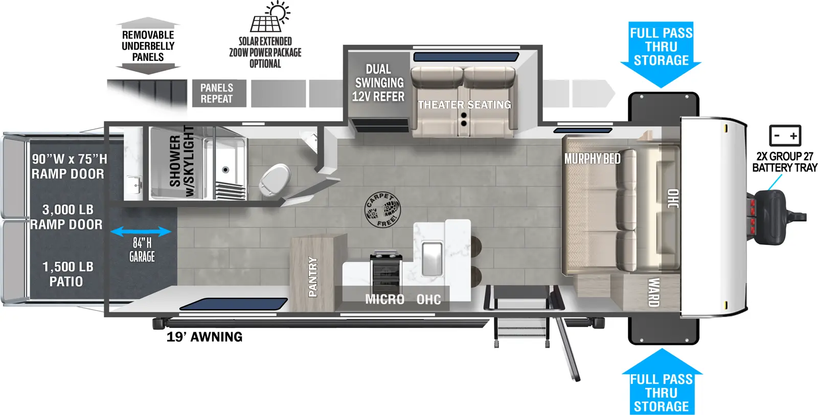 Wildwood Fsx 245VC - DSO Floorplan